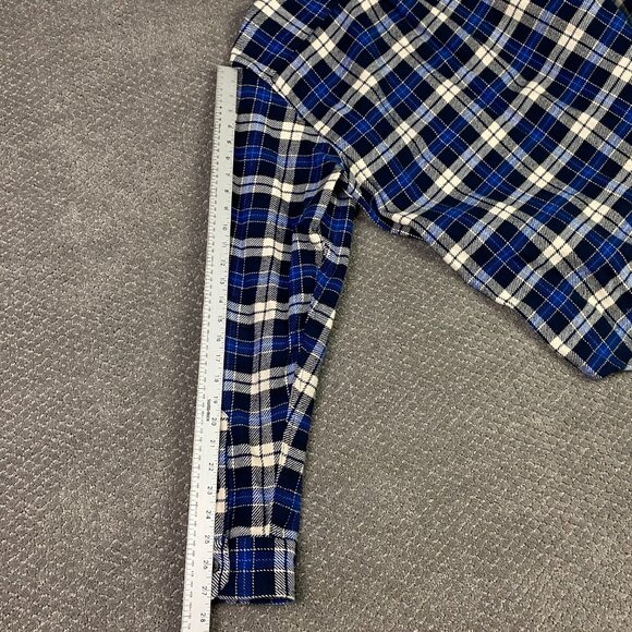 Orvis Flannel Shirt Jacket Shacket Men's XL Blue Plaid Check Cotton - Picture 11 of 12